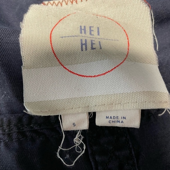 Anthropologie hei hei navy utility jumpsuit short sleeve blue women’s size small - Picture 4 of 7